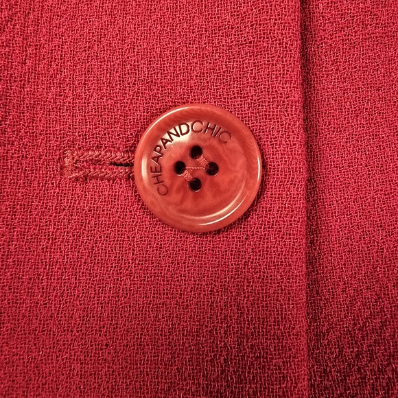 Moschino Cheap & Chic Red Wool Blazer 90's - Picture 7 of 12